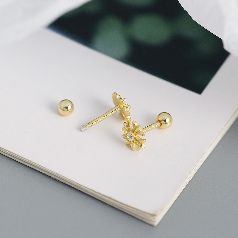 Fashion Geometric Sterling Silver Plating Ear Studs 1 Pair