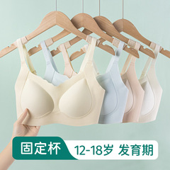 発育期首高校生下着女子児童12-18歳無痕ブラジャー少女通気性無鋼輪ベスト夏