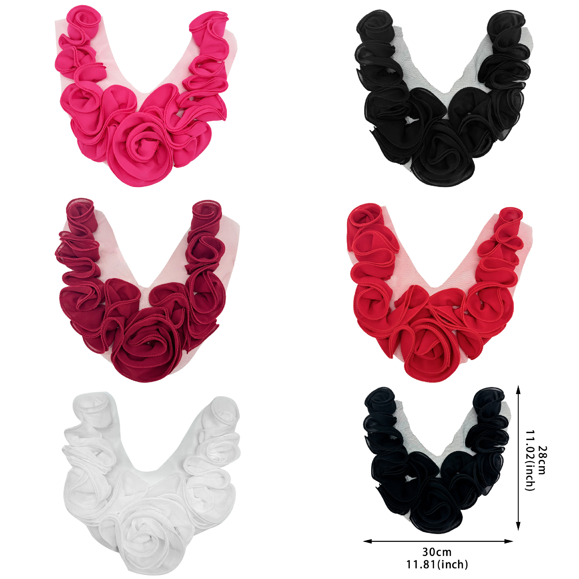 Europa y los Estados Unidos venden a mano tridimensional flor de tela de pliegue flor vestido de baile vestido accesorios de decoración