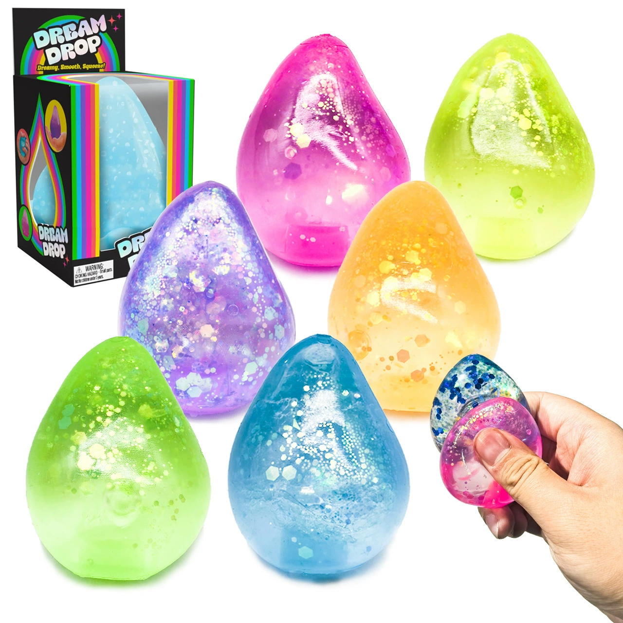 Slime drop-shaped, ice cubes, Amazon, anti-stress