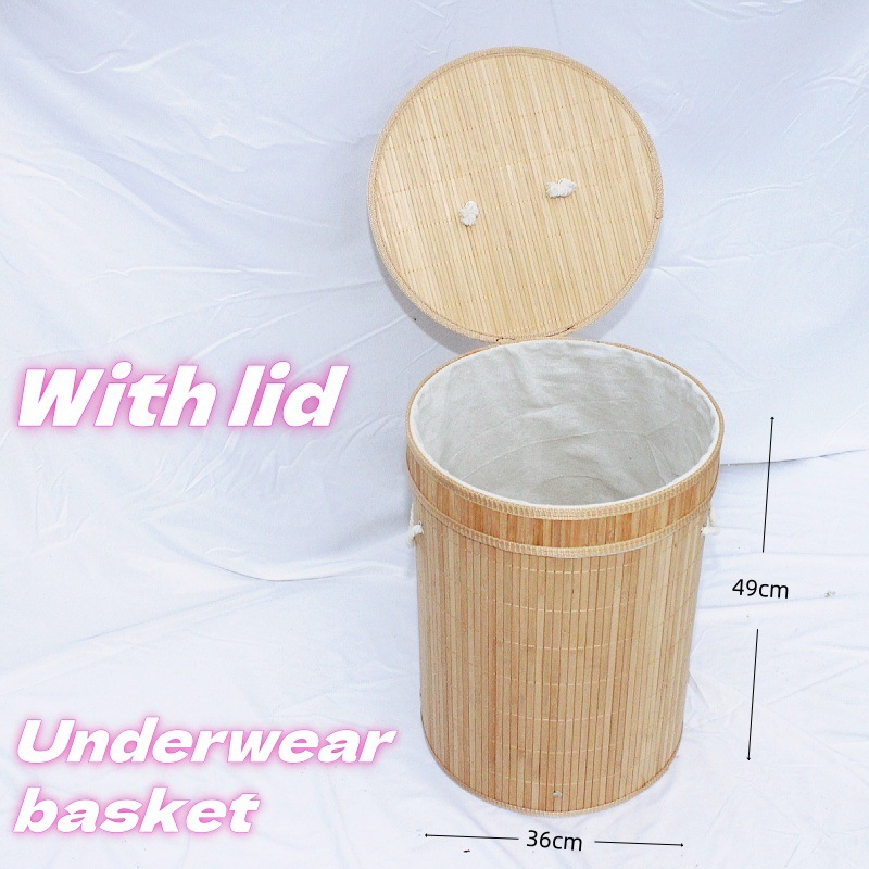 Cesta de ropa para madres y bebés, bambú plegable, regalo de confinamiento, bambú natural, cocción a alta presión, seco y transpirable