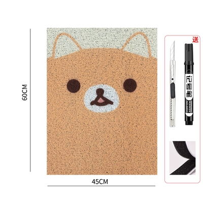 Electric vehicle foot mat cut - self-cut-4560-shiba-inu-comes-with-knife-pen-and-velcro