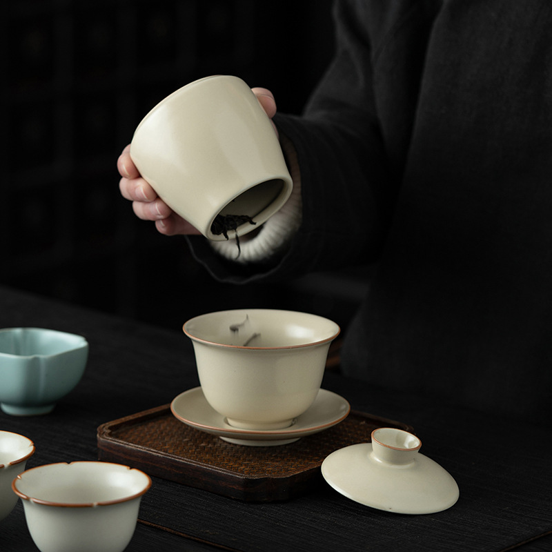 Чайная чашка Mighang Ru Kiln Tea Cup Kung Fu Tea Set Комплект элитного гостя