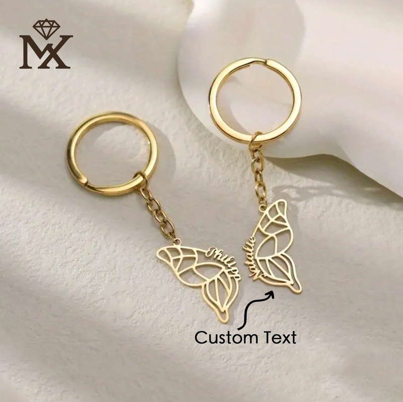 European and American Cross-Border Hot-Selling Personalized Custom Cut Out Butterfly Lettering Pendant Couple Bestie Jewelry European and American Cross-Border Hot-Selling Personalized Custom Cut Out Butterfly Lettering Pendant Couple Bestie Jewelry