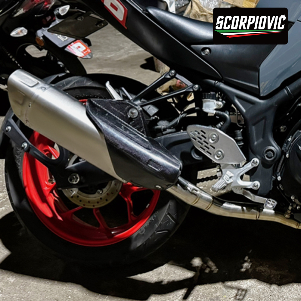 R1 Tail General Exhaust Pipe 51MM Non-destructive Installation CBR650R ZX4R Race 800 321R 250RR