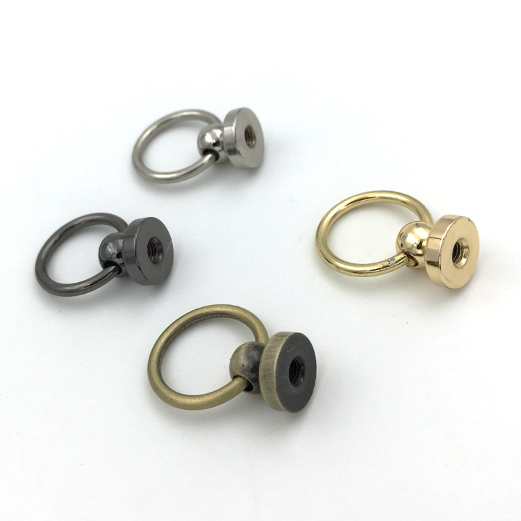 包包吊耳五金链接扣diy手机壳配件纯铜带环和尚头金属旋转奶嘴钉