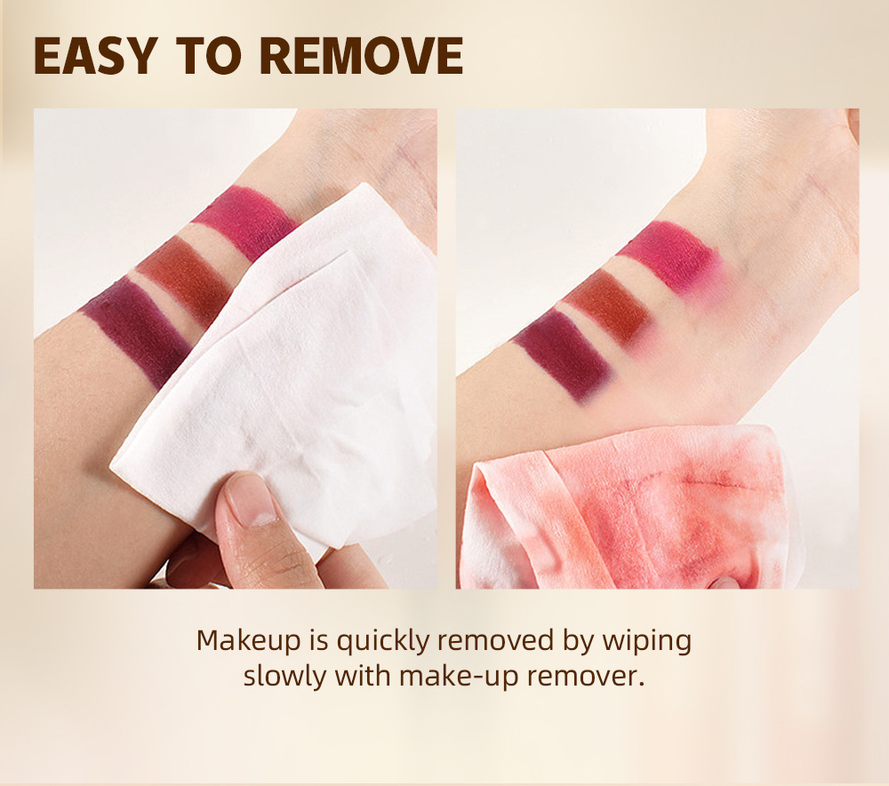 QIBEST Cross-border matte velvet matte lipstick does not stick to cups, does not fade, is easy to apply, moisturizes and lasts long, and is a lipstick for makeup undefined