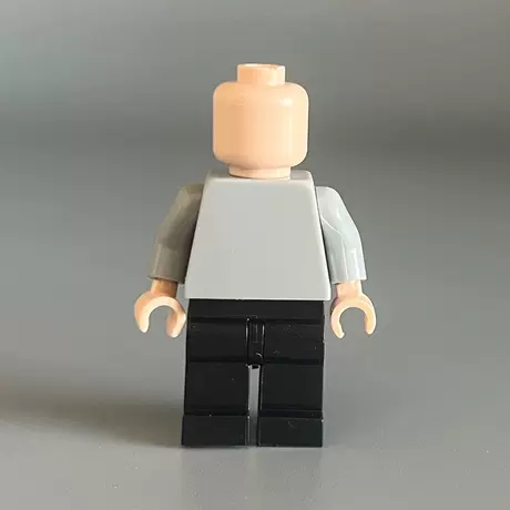 Body minifigure-light gray upper and lower black