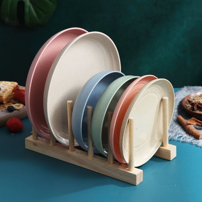 Wheat straw plate household creative cute dish plastic fruit plate Nordic style bone dish drop-resistant small dish