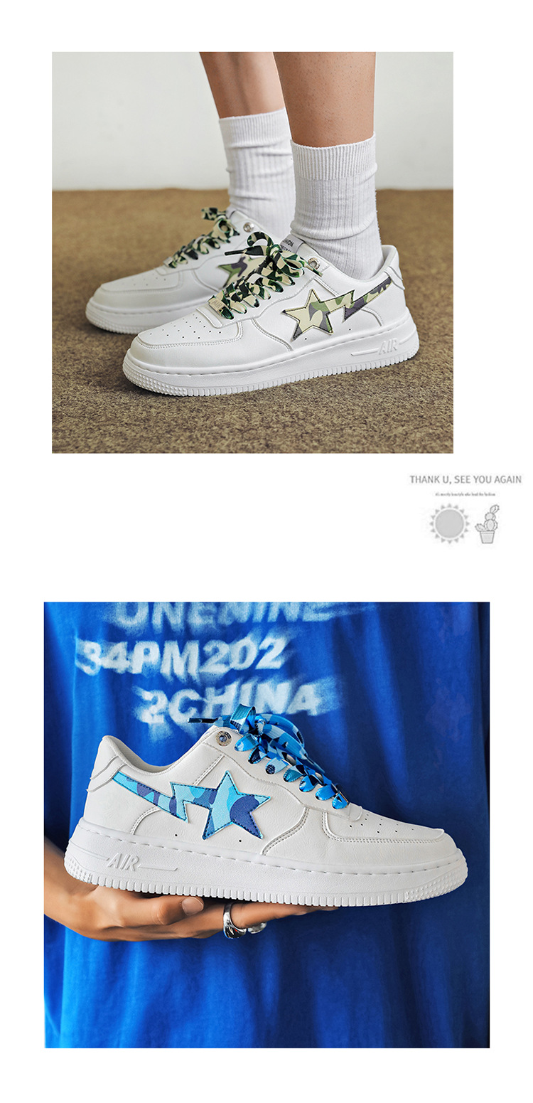 Herren Star Skateschuhe Modische Weiße Sneaker Für Den Alltag_voghion.com