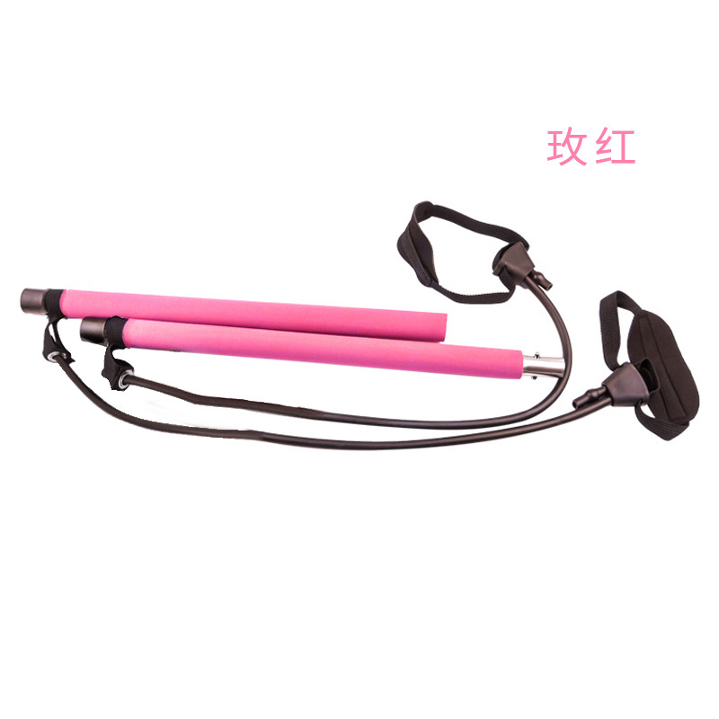 Ajustable pilates stick yoga fitness body building tensión interior dispositivo multifuncional desmontable pilates varilla