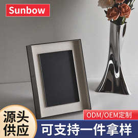 不锈钢台面相框轻奢简约相框卧室床头柜画框摆件家居展厅现代简约