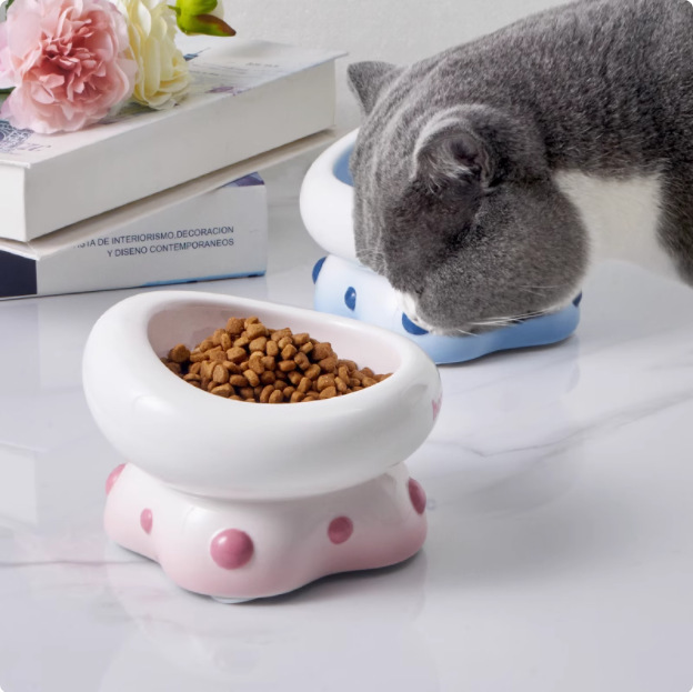 【支持改标】陶瓷猫碗猫食盆保护颈椎猫咪碗狗水碗狗狗饭碗粮碗宠|undefined
