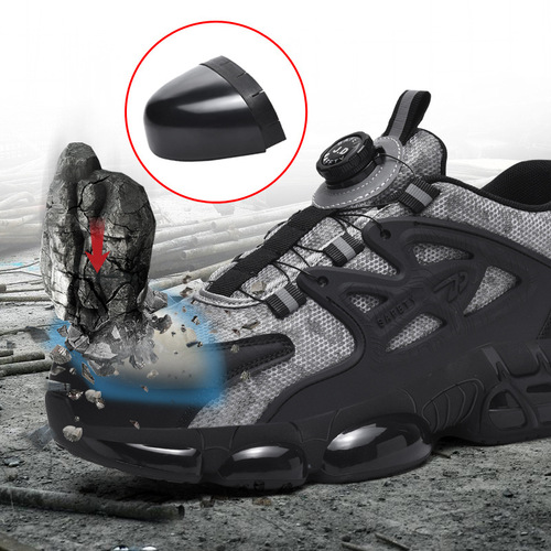 Cross-border new men's special safety shoes men's anti-crushing and anti-stabbing construction site wear-resistant electric welding work shoes toe cap with steel plate 