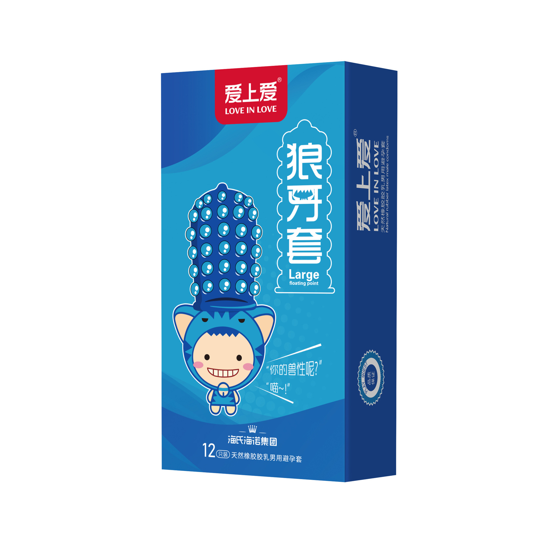 Heishi Heino PQ wolf condom para hombres condones de granular 12 paquetes de productos de planificación familiar para adultos al por mayor image 5