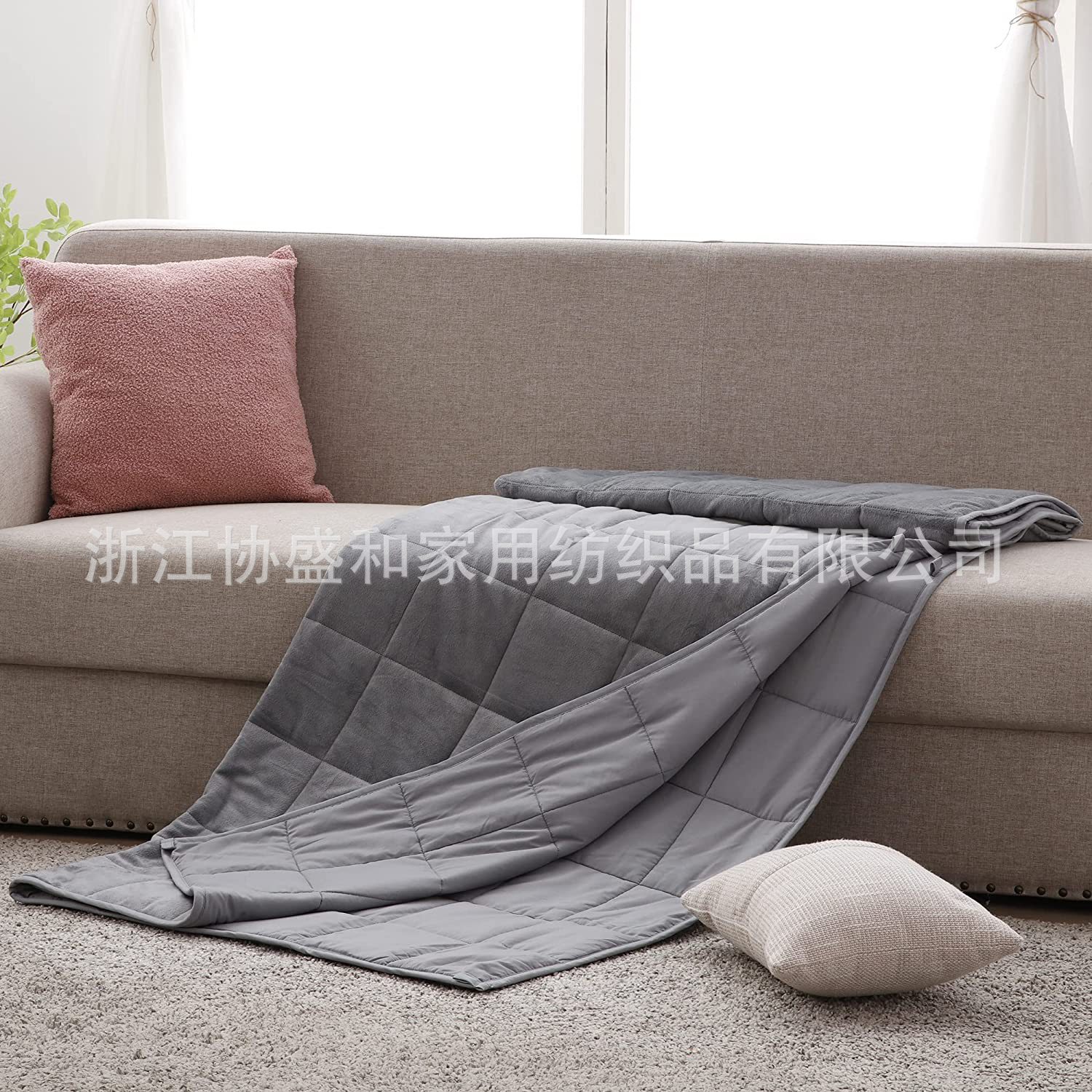 Suministro directo de fábrica de manta de gravedad de costura súper suave transfronteriza llena de cuentas de vidrio edredón de gravedad