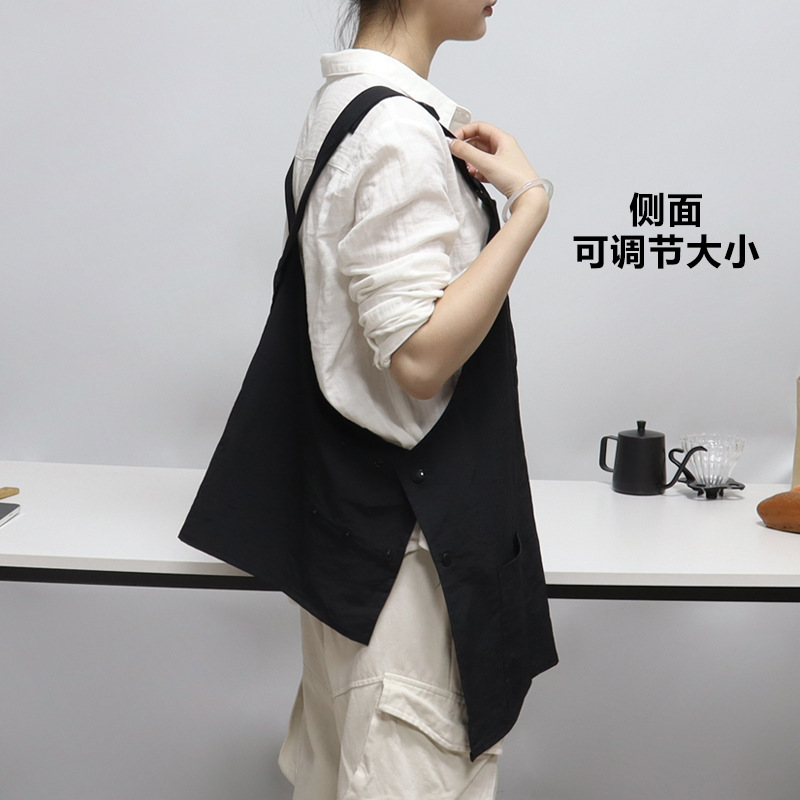 Delantal de nylon transfronterizo caballo clip ropa de trabajo cocina de moda casera coreana cintura hombre y mujer chaleco delantal impermeable