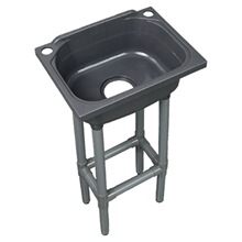 厨房加厚塑料洗菜盆单槽带支架洗涤槽洗碗池水槽大单盆带架子