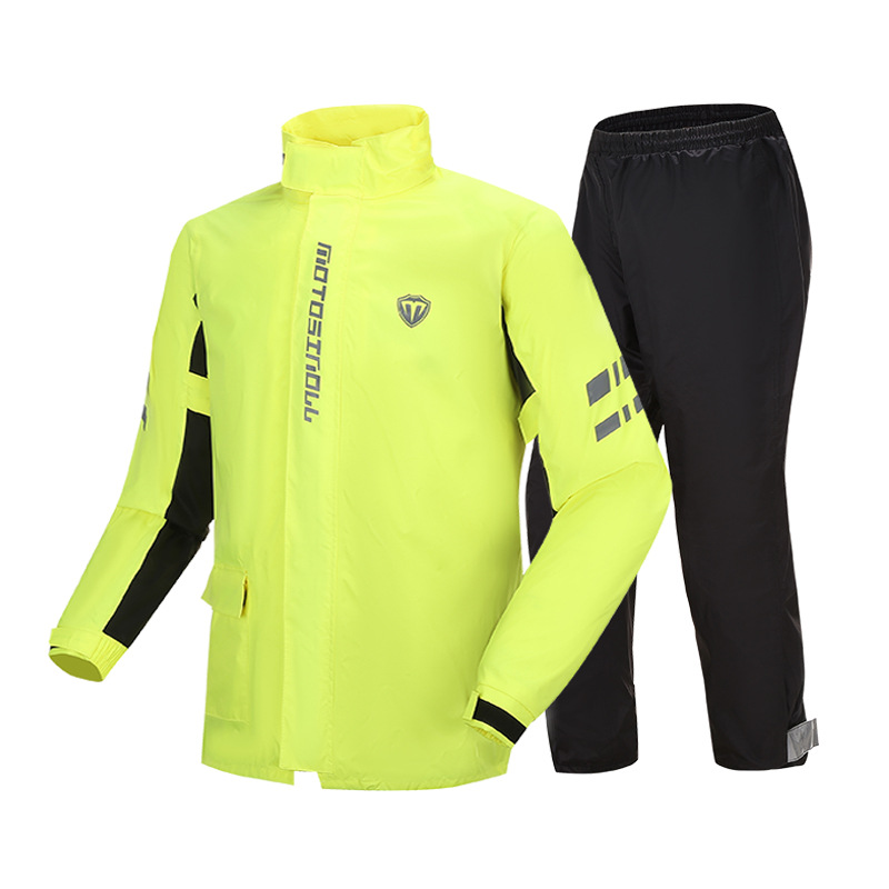 Xinnuo impermeable reflectante pantalones de lluvia traje dividido hombres motocicleta montar cuerpo completo al aire libre pesca traje de lluvia de doble capa
