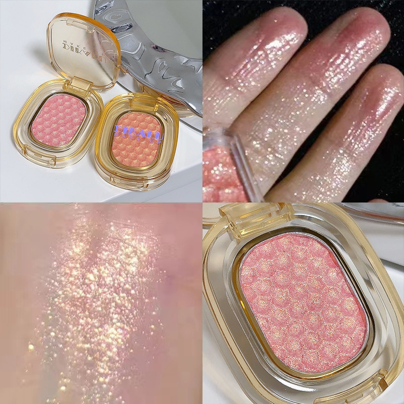 DIKALU puré de papas monocromático mochi ojos de gusano de seda de alto brillo iluminan la sombra de ojos de lentejuelas nacaradas de color blanco puro