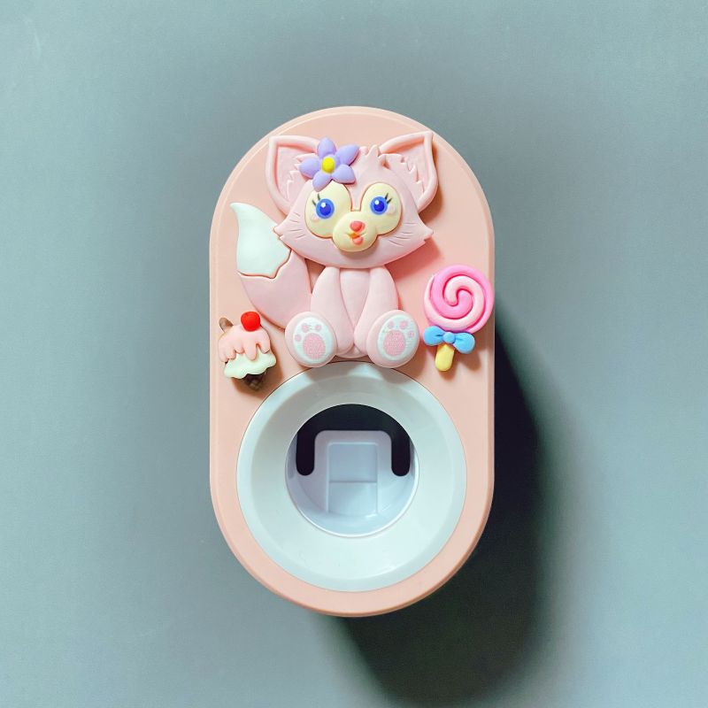 Automático de pasta de dientes exprimidor de dibujos animados de los niños lindo Punch-libre almacenamiento rack clip de pasta de dientes exprimidor diario diverso suministro