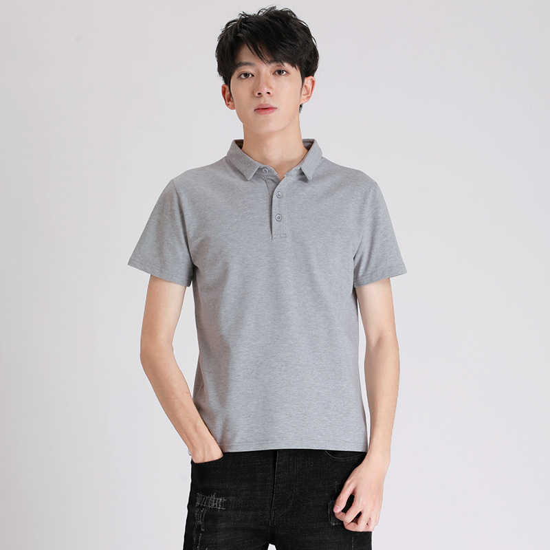 Golf personalizado camiseta de polo de manga corta para hombres camiseta de trabajo de seda camiseta publicitaria bordada camiseta de verano suelta para hombres