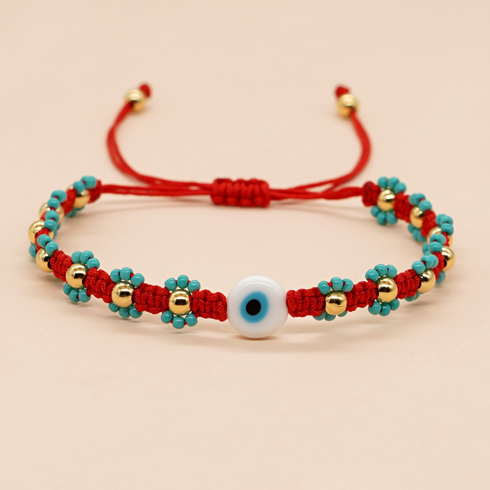 1 Piece Simple Style Devilu0027S Eye Alloy rope Braid Womenu0027S Bracelets