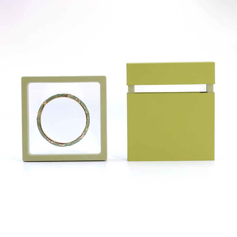 Caja de cajón de papel exterior multicolor extraída Caja de suspensión de almacenamiento Anillo de embalaje de red Caja de joyería de cristal antioxidante