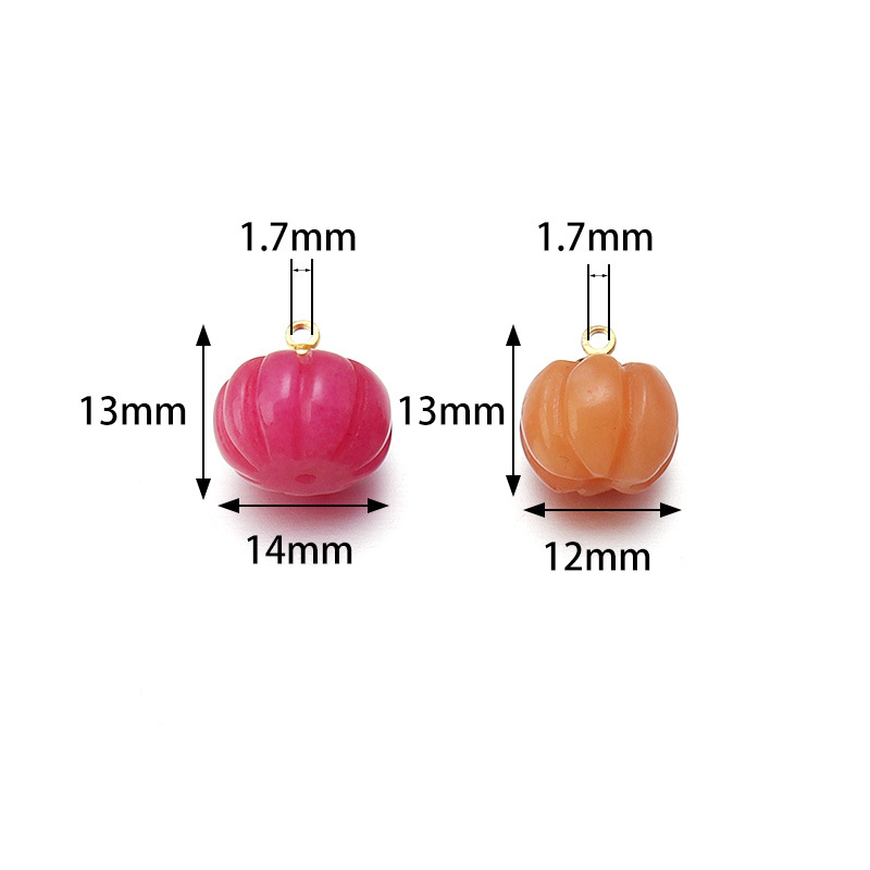 5 Pcs/package Retro Pumpkin Aventurine Polishing Jewelry Accessories display picture 2