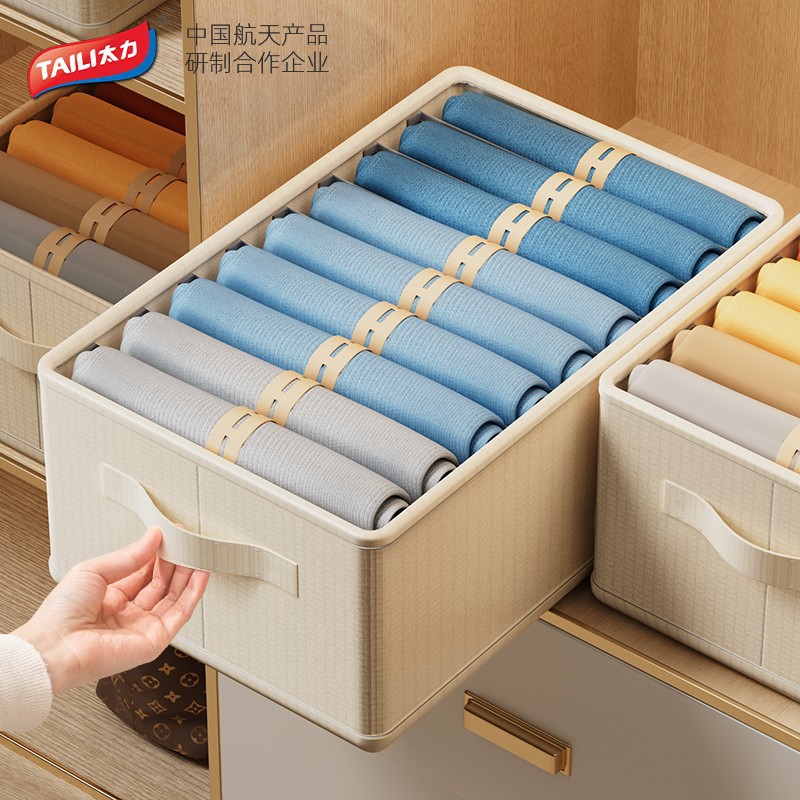 Taili Pants Storage Artifact Intimates and Socks Storage Box Wardrobe Compartment Storage Bag Box Drawer Organizer Box Home
