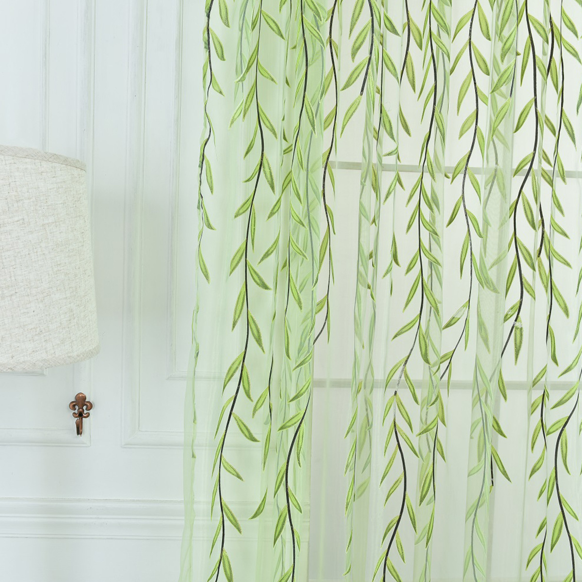 Fabricantes de venta al por mayor in situ impresión offset transfronteriza murciélago cortinas cortinas decoración de dormitorio sala de estar viento pastoral