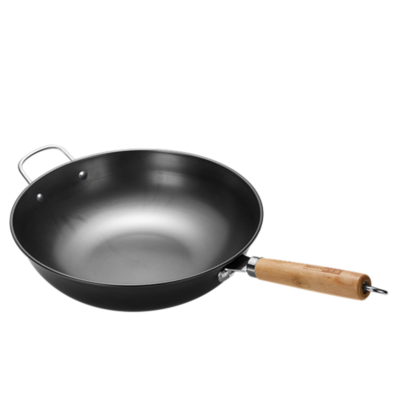 Factory wholesale good companion premium non-coated wok, physical non-stick iron pan, exhibition gift pot, dropshipping one piece