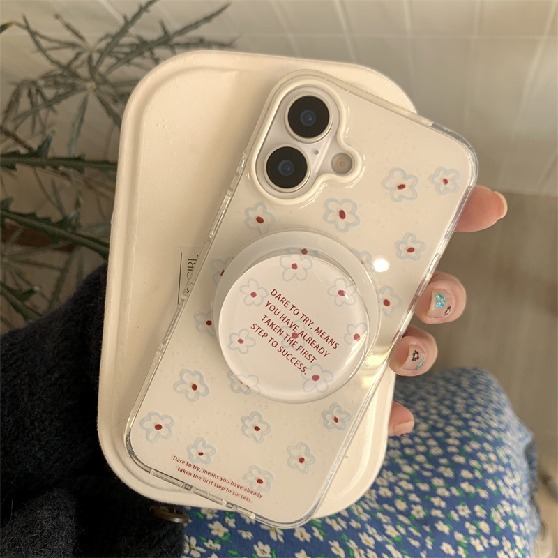 Simple nicho de flores azules para iPhone15/16 funda para teléfono móvil 16ProMax femenino 15pro nuevo 13/14P