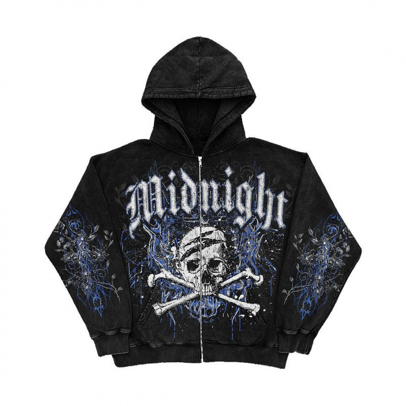 American Y2K Motorcycle Style 2022 Winter Alphabet Skull Print Zipper Hoodie Long Sleeve Sweater American Y2K Motorcycle Style 2022 Winter Alphabet Skull Print Zipper Hoodie Long Sleeve Sweater