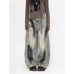 太ったmmのアメリカの街頭の落書きは穴が開いています。