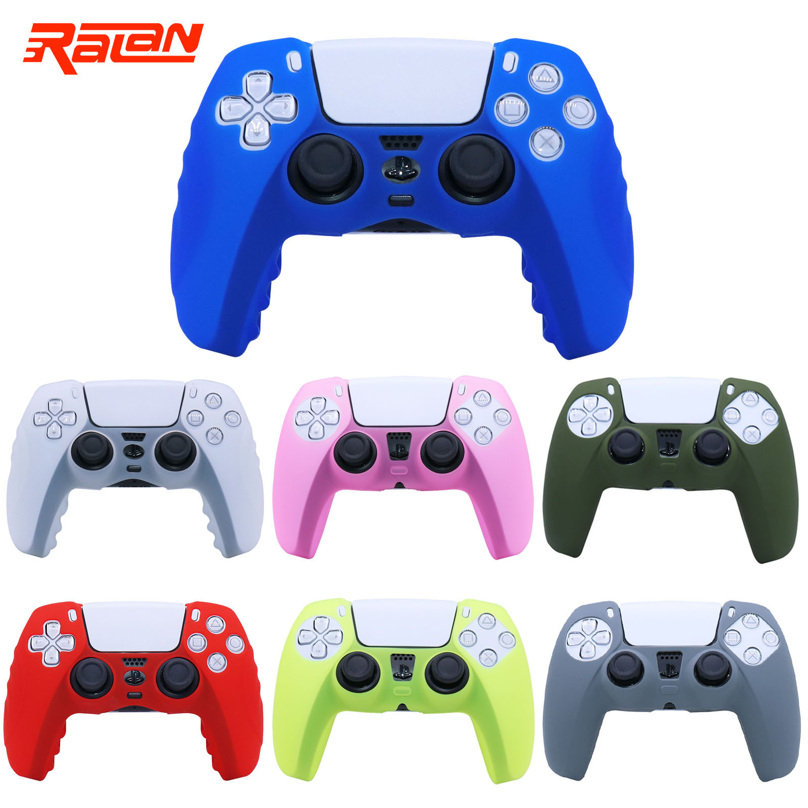RALAN upgraded PS5 silicone cover P5 game handle protective cover anti-fall anti-scratch good handle cover cross-border generation