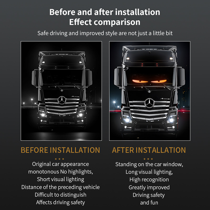 Ojo del diablo transfronterizo LED pantalla flexible lámpara de interior de coche RGB lámpara de decoración de ventana de camión pantalla electrónica universal personalizada