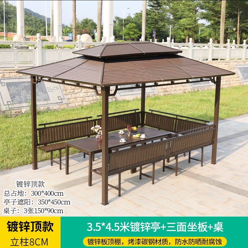 Pabellón al aire libre Villa patio hierro jardín toldo al aire libre nuevo estilo chino techo ocio granja pabellón