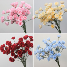 新品仿真花玲珑玫瑰婚庆假花客厅茶几装饰花艺摆件餐桌花摆设批发