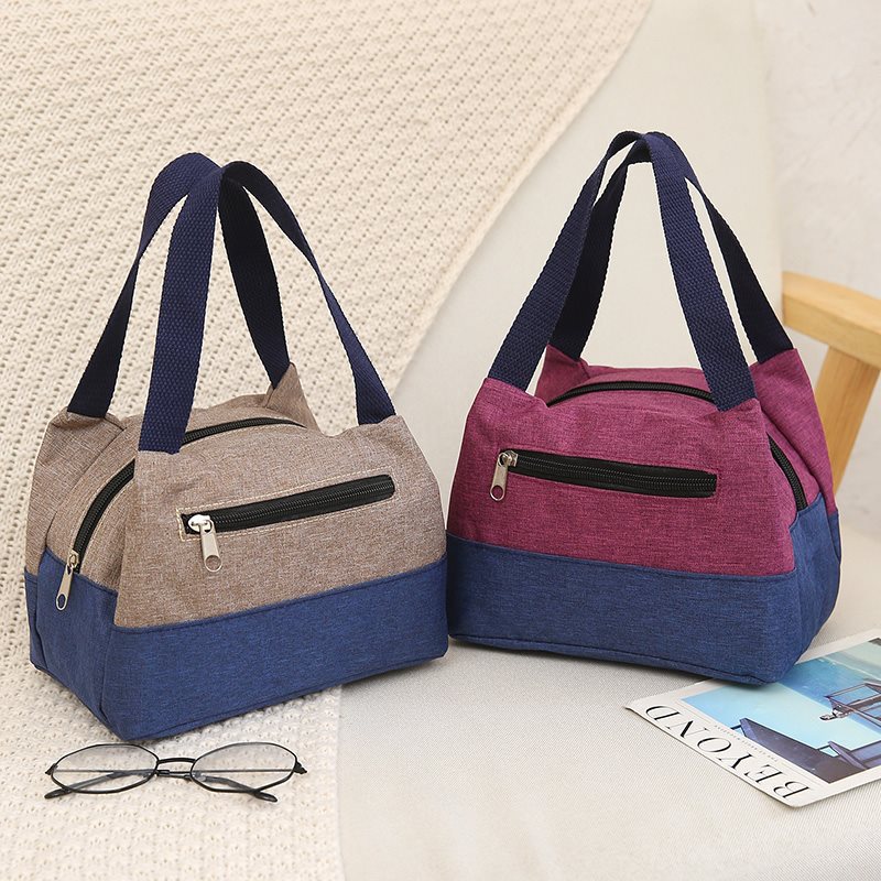 (2개) 일과 쇼핑을 위한 엄마 가방, 작은 천 가방, 여성용 핸드백, 방수 옥스포드 천 도시락 가방, 점심 가방, 화장품 가방