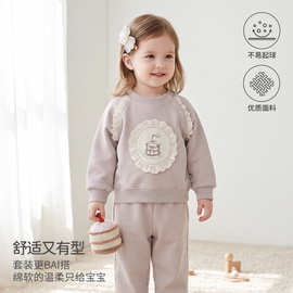 儿童衣服1-3岁秋冬衣服宝宝分体套装长袖卫衣加厚保暖安阳婴童装