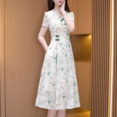 改良されたチャイナドレス女性のための 2025 新しい夏の気質ブランド新しい中国風の国民風ライト高級ドレス