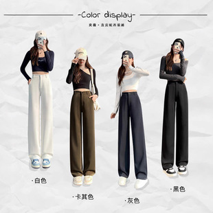 Yiwei Spring New Straight Tribute Pants Three-dimensional Version All-match Slim Look Straight Slim-fit Fashion Women's Pants