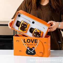かわいい猫セラミックカップバレンタインギフト水カップカップカップカップカップカップスプーン付き大容量コーヒーカップセット
