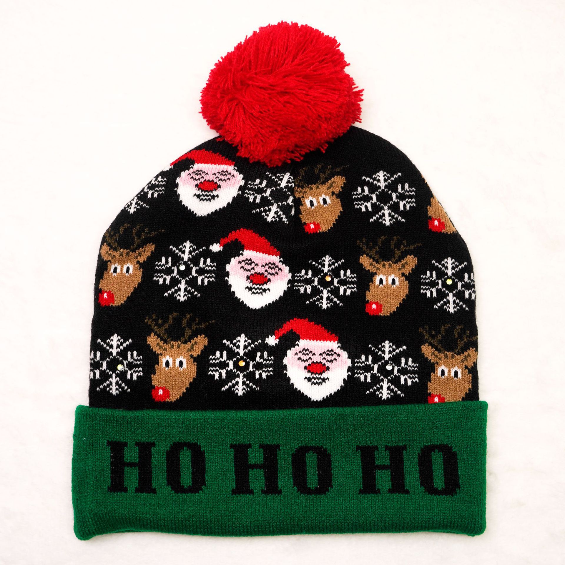 Unisex IG Style Santa Claus Snowman Elk Eaveless Wool Cap display picture 7