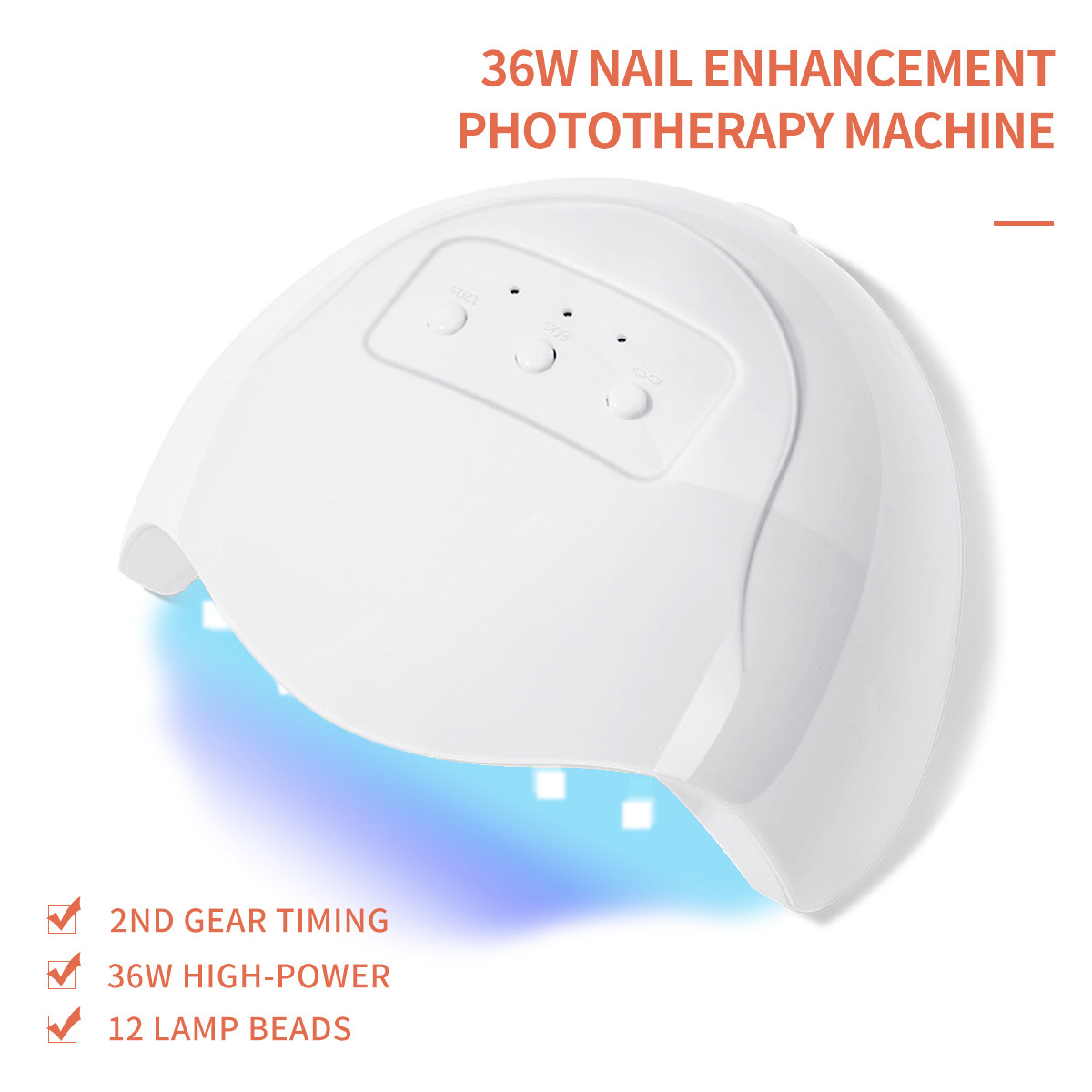 Ctrs1 lámpara de fototerapia de uñas UV LED lámpara de uñas esmalte de uñas pegamento UV lámpara de hornear versión USB