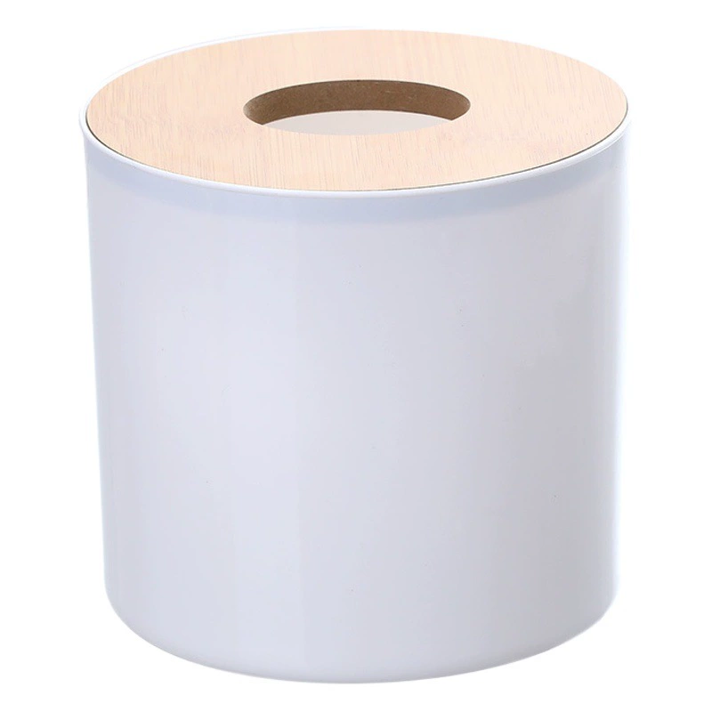 Круглая бамбуковая коробка для салфеток креативная простая Бытовая коробка для салфеток для гостиной коробка для салфеток коробка для хранения с дистанционным управлением рулонная коробка