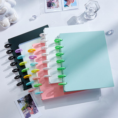 3-inch four-grid mushroom card album clip transparent minimalist photo album solid color high-end reusable pocket notebook instant camera storage