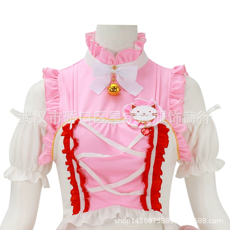 LoveLive — кошачий образ с двумя хвостиками, косплей по карточной аркадной игре, женская косплей-форма, Жэньцзи
