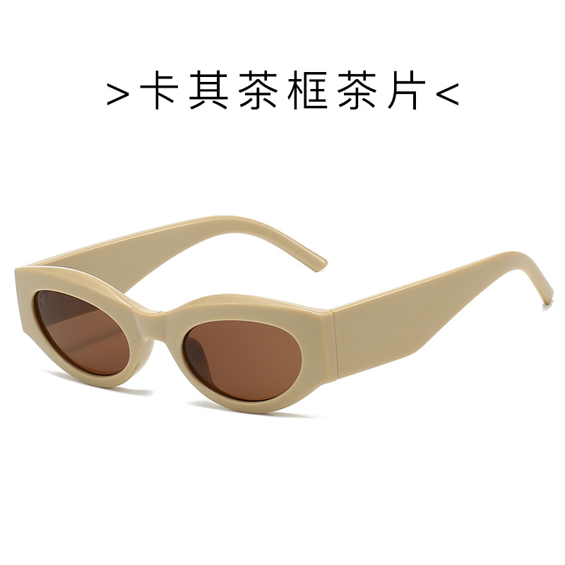 Nuevas gafas de sol ovaladas, gafas de sol de todo fósforo con personalidad, mujeres, simples, retro, gafas de sol de moda callejera, hombres